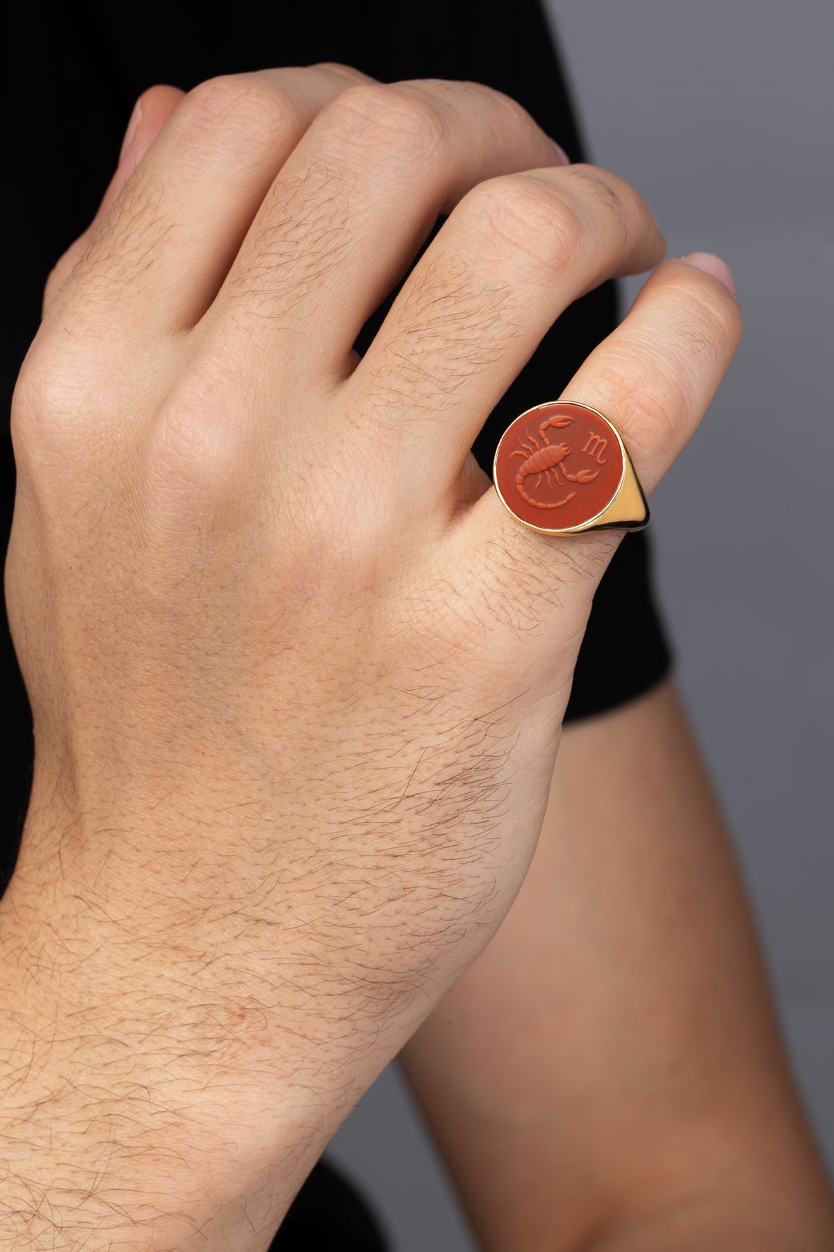 CARNELIAN SCORPIO RING
