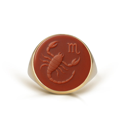 CARNELIAN SCORPIO RING