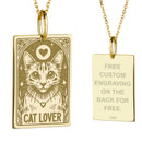 14K Gold Cat Lover Pendant Necklace