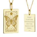 14K Gold Butterfly Pendant Necklace