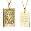14K Gold Ghost Pendant Necklace