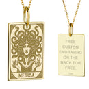 14K Gold Medusa Pendant Necklace