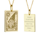 14K Gold Gnome Pendant Necklace