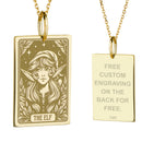 14K Gold Elf Pendant Necklace