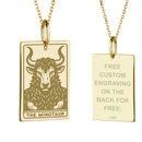 14K Gold Minotaur Pendant Necklace