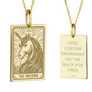 14K Gold Unicorn Pendant Necklace