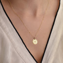 14K Gold Sunflower Pendant Necklace