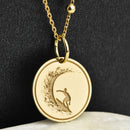 14K Gold Surfer Wave Pendant Necklace