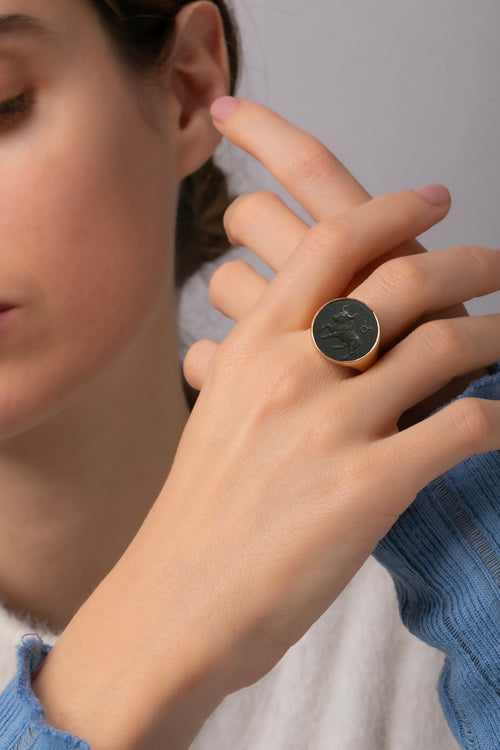 ONYX TAURUS RING