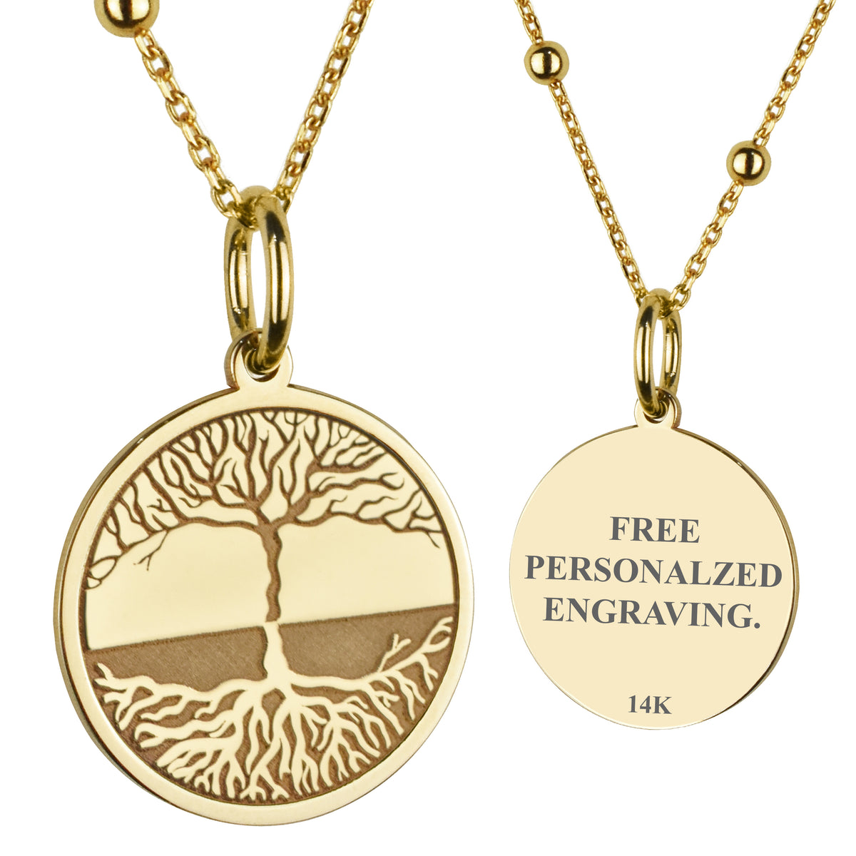 14K Gold Tree of Life Necklace