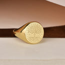 14K Gold Tree of Life Signet Ring