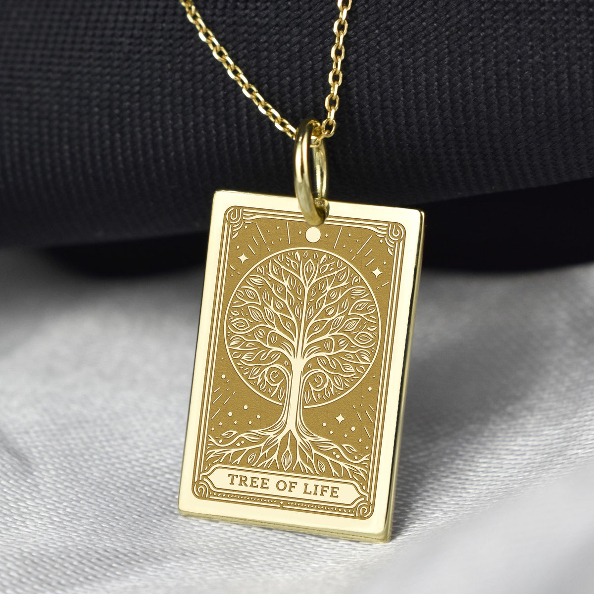 14K Gold Tree of Life Pendant Necklace