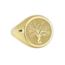 14K Gold Tree of Life Signet Ring