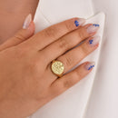 14K Gold Tree of Life Signet Ring