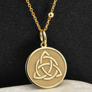 14K Gold Celtic Trinity Knot Necklace