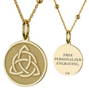 14K Gold Celtic Trinity Knot Necklace