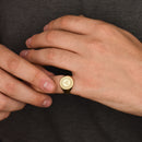 14K Gold Triquetra Celtic Knot Signet Ring