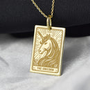 14K Gold Unicorn Pendant Necklace