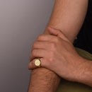 14K Gold Vegvisir Viking Compass Signet Ring