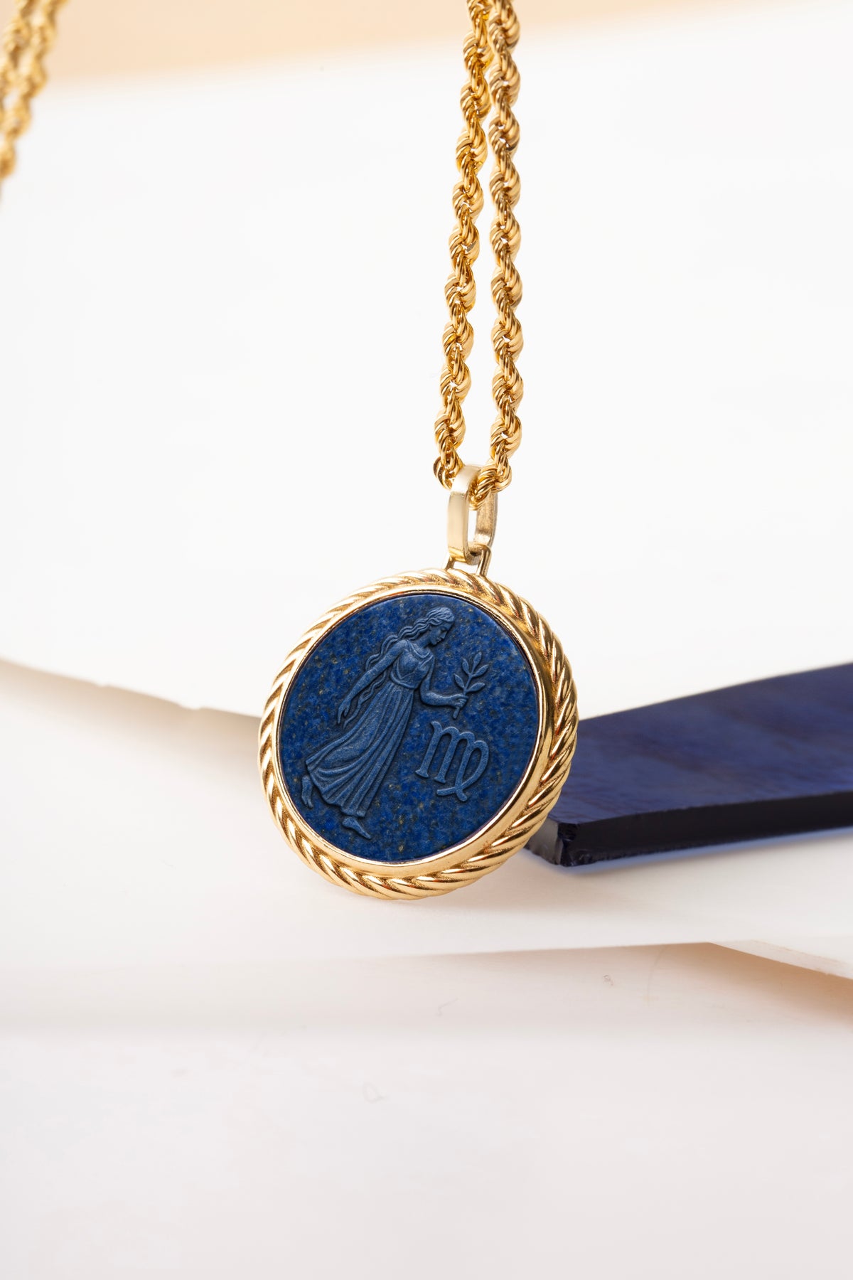 LAPIS LAZULI VIRGO NECKLACE
