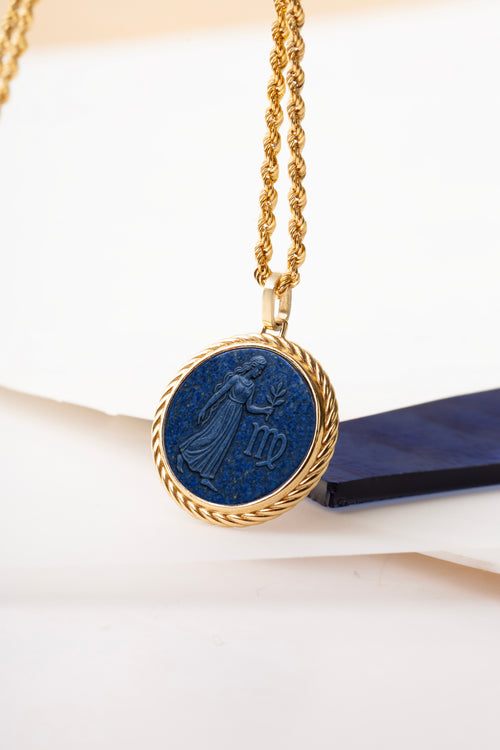 LAPIS LAZULI VIRGO NECKLACE
