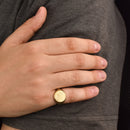 14K Gold Virgo Constellation Signet Ring